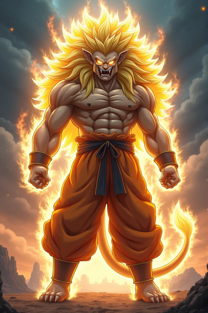 Fusion Sangoku and lion to create a new character