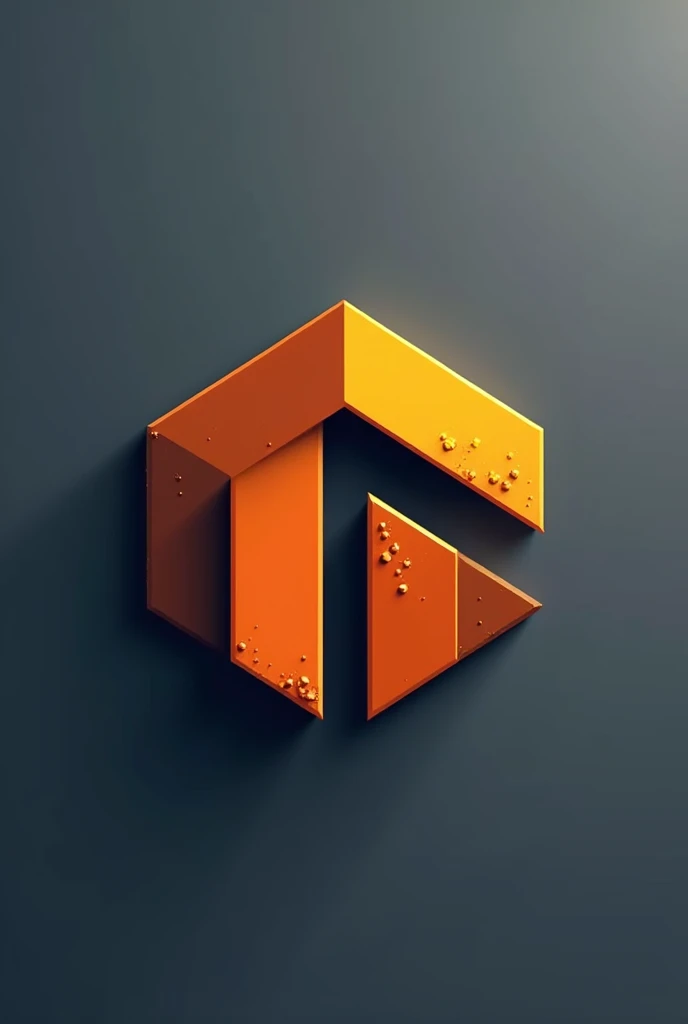Create a logo with the colors blue, gray and orange for a construction company that will operate in the United States doing painting., banquetas, Floors, steps, demolition and drywall