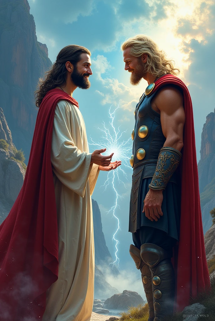 Jesus talking to Thor