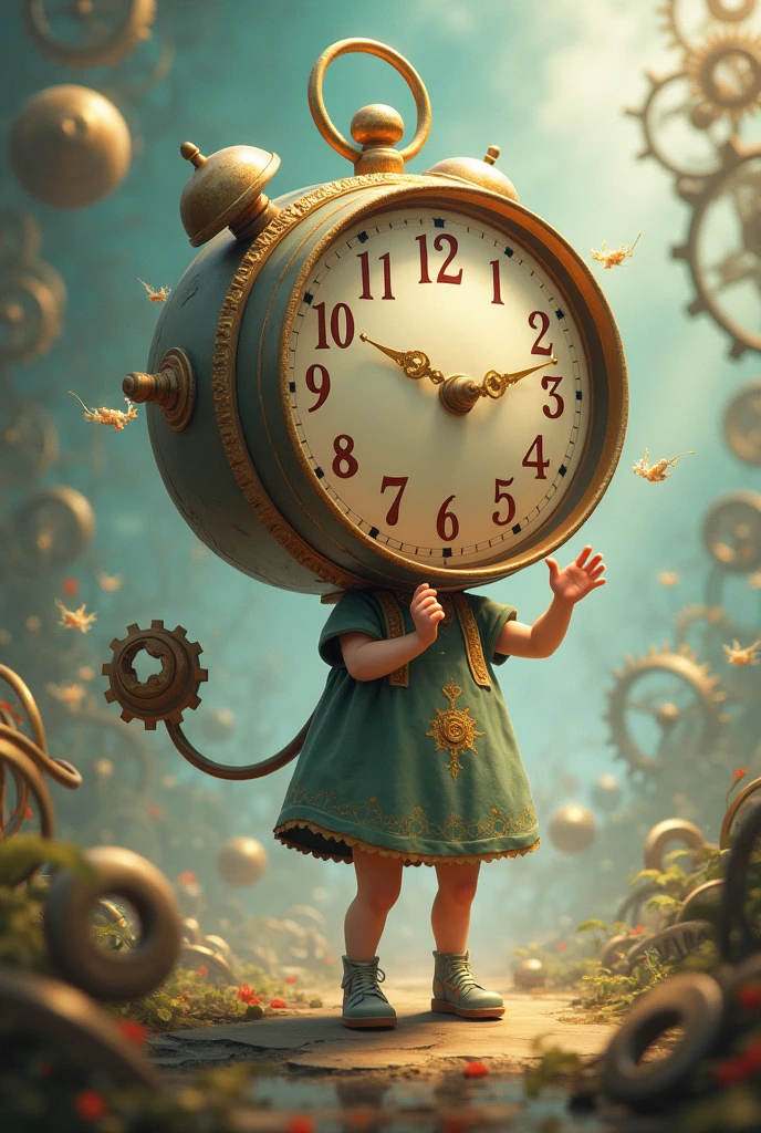 Child in the shape of a clock