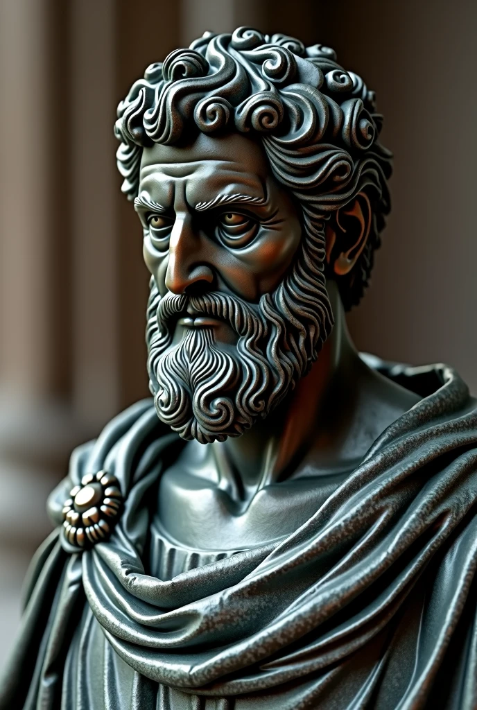 A close-up of a statue of Marcus Aurelius, trends on ArtStation:3, Directed by: Romanian Bezpalkiv, trends on ArtStation, The best of Artstation, Trending at Artstation HQ, trends on ArtStation.', Directed by: Han Raymond, Trending on ArtStation, 3D rendering trends on artstation, Directed by: Jeremy Chong