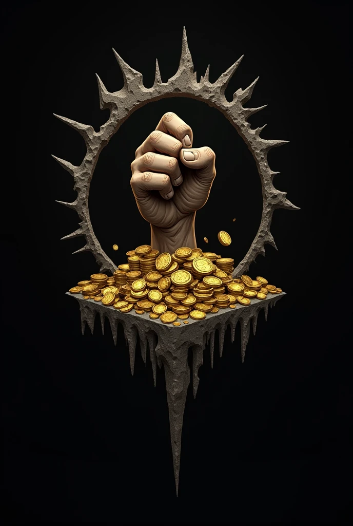 Logo with the word greed