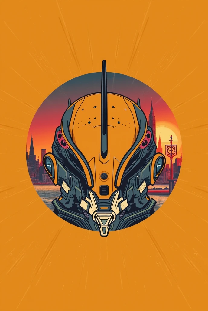 Cyberpunk helmet Blue and white colors