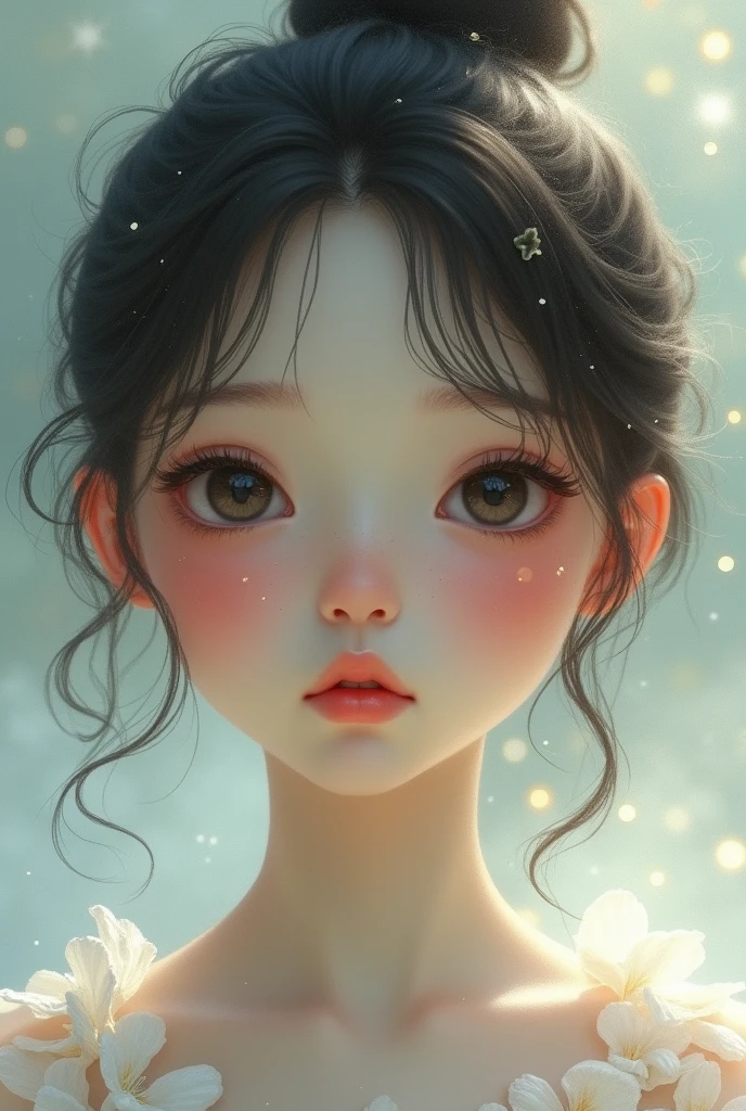 Create an image of a girl with thin lips
