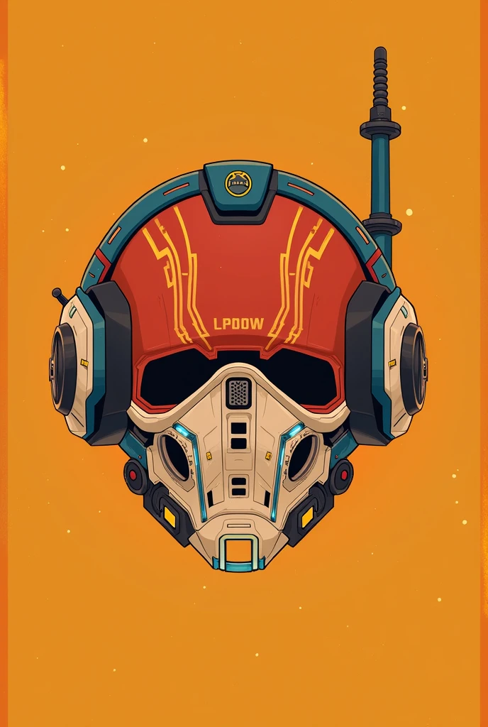Cyberpunk helmet Blue and white colors same as the image straight forward anime style