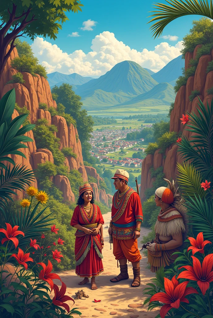 drawing representing Peruvian regionalism