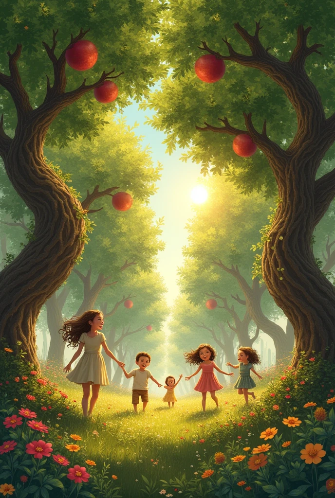 an orchard of eternal happiness
