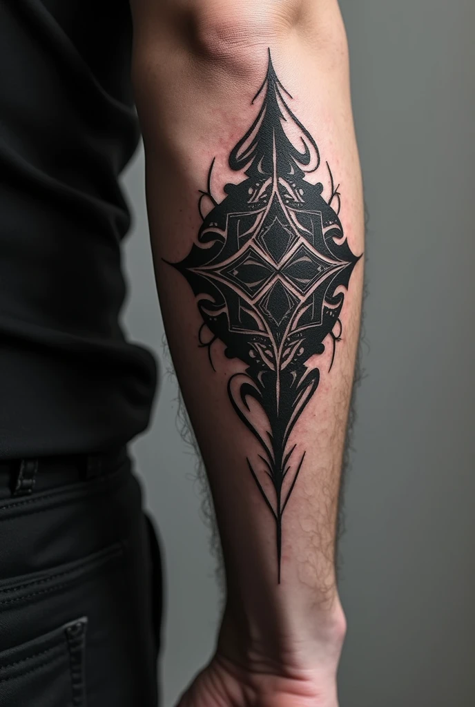 black tattoo design & grey