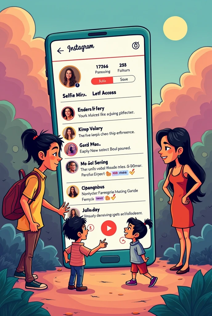 cartoon analysis of instagram