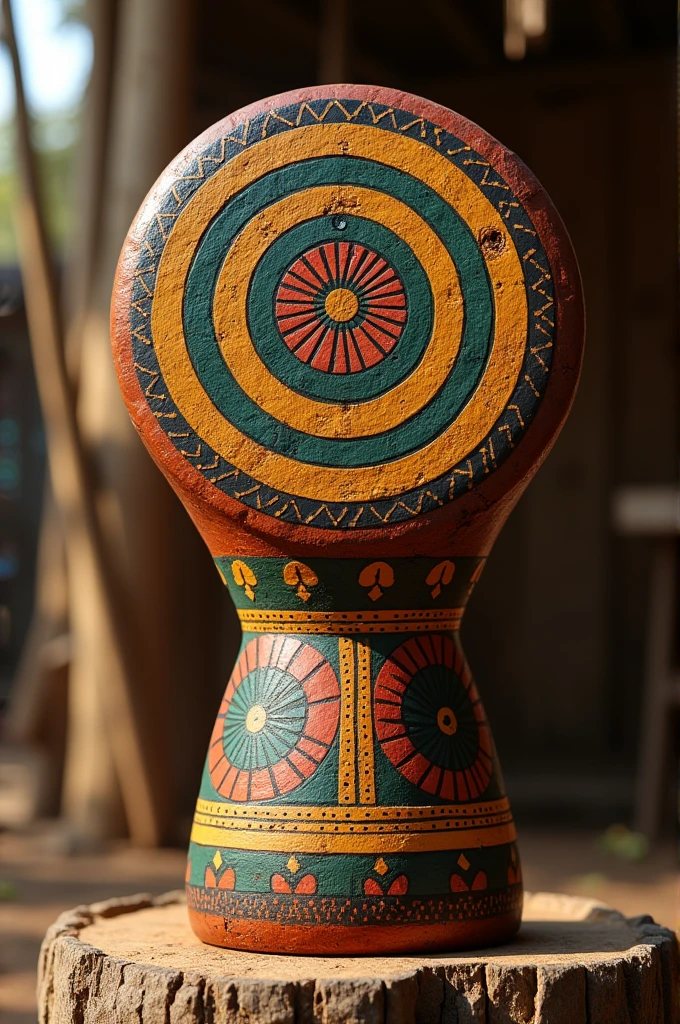 Kundu drum with dart board