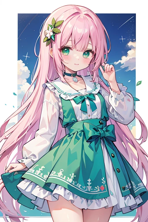 ((Highest quality)).((Highest quality)).8k.cute、(choker).eyes are emerald、Cute clothes、Loved by everyone、