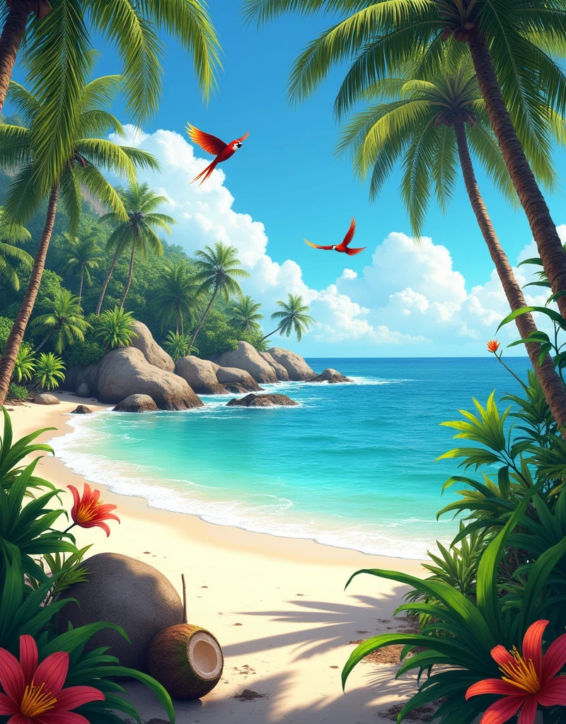 A beautiful beach, paradise
