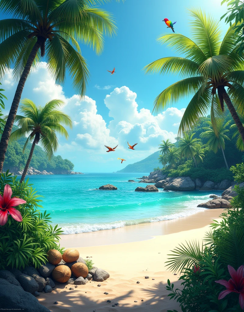 A beautiful beach, paradise
