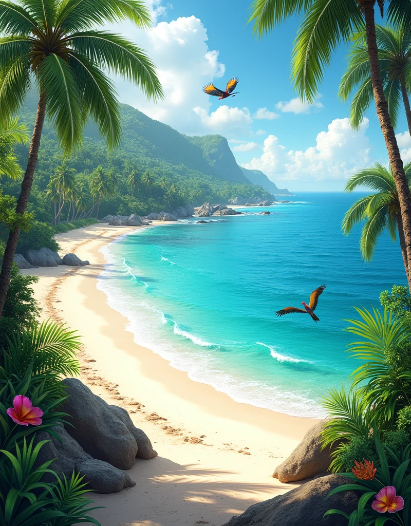 A beautiful beach, paradise