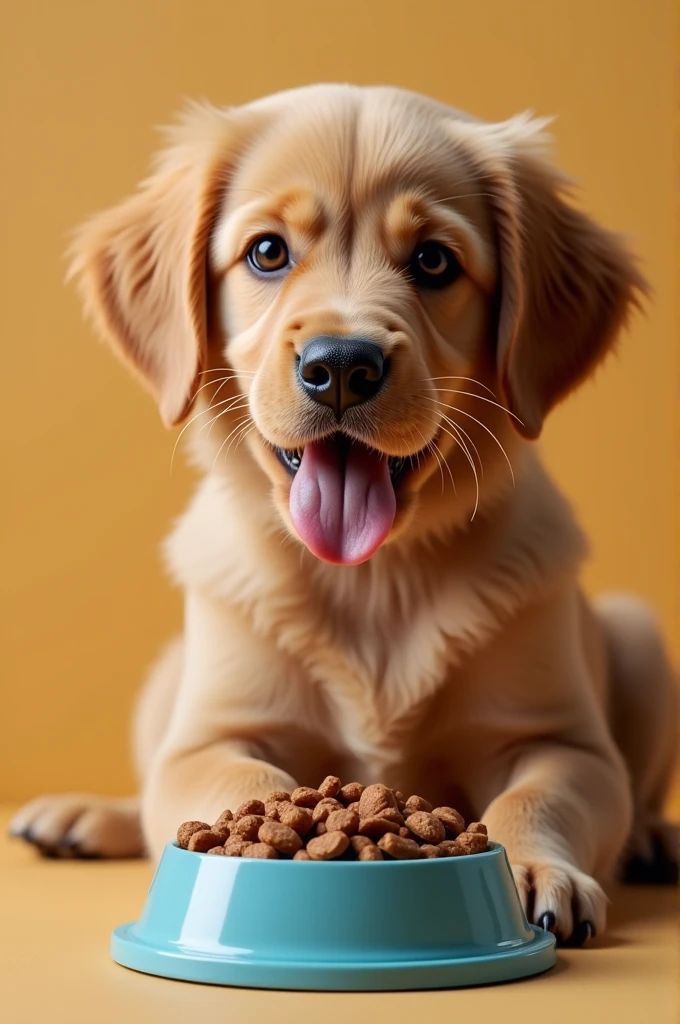 Dog food advertisement without a dog in the picture