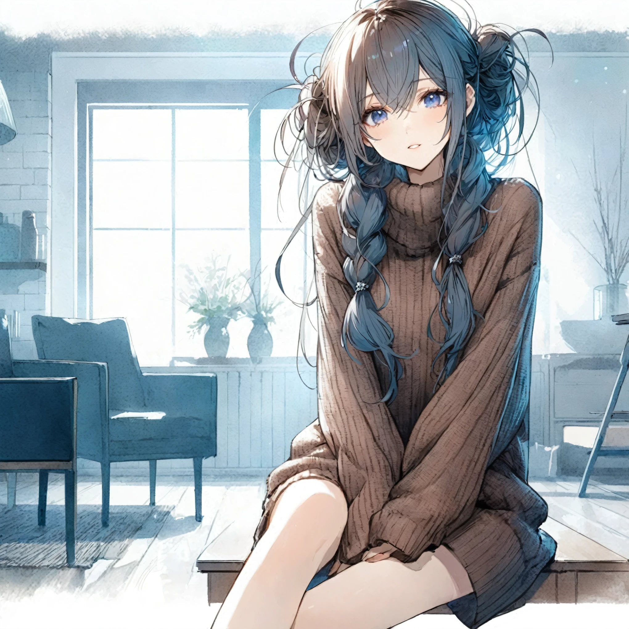 Official art using high-quality hand-drawn watercolor sketch techniques. (best quality,4k,8k,highres,masterpiece:1.2),ultra-detailed,beautiful detailed eyes,A girl with beautiful eyes, everyone, beautiful anime girl, cute anime girl, smooth anime art, anime style, elegant colors, soft lighting, delicate beautiful eyes, very coquettish, (beautiful large breast:1.2), (correct hands:1.2),