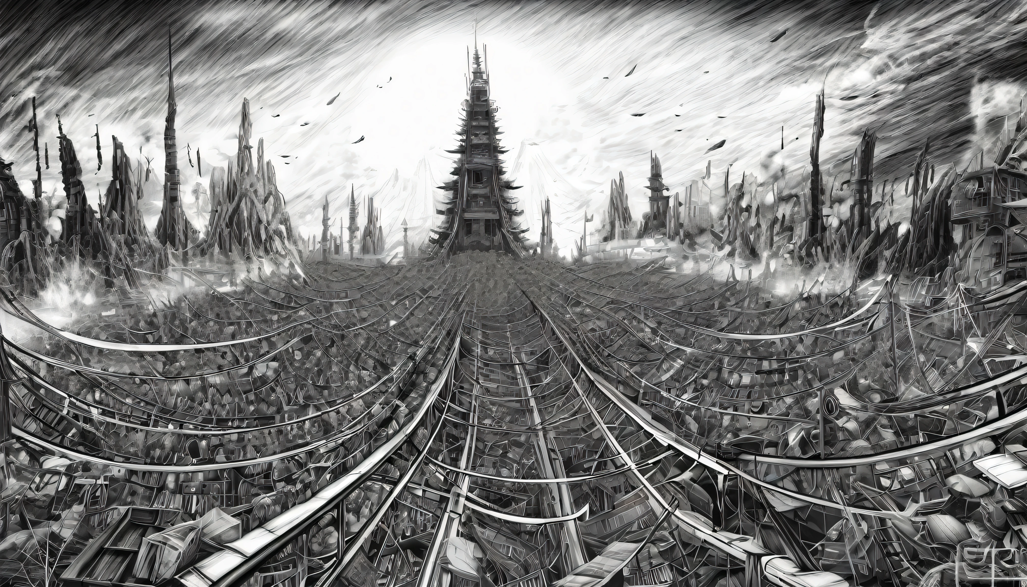 The end of the world、Pencil drawing style