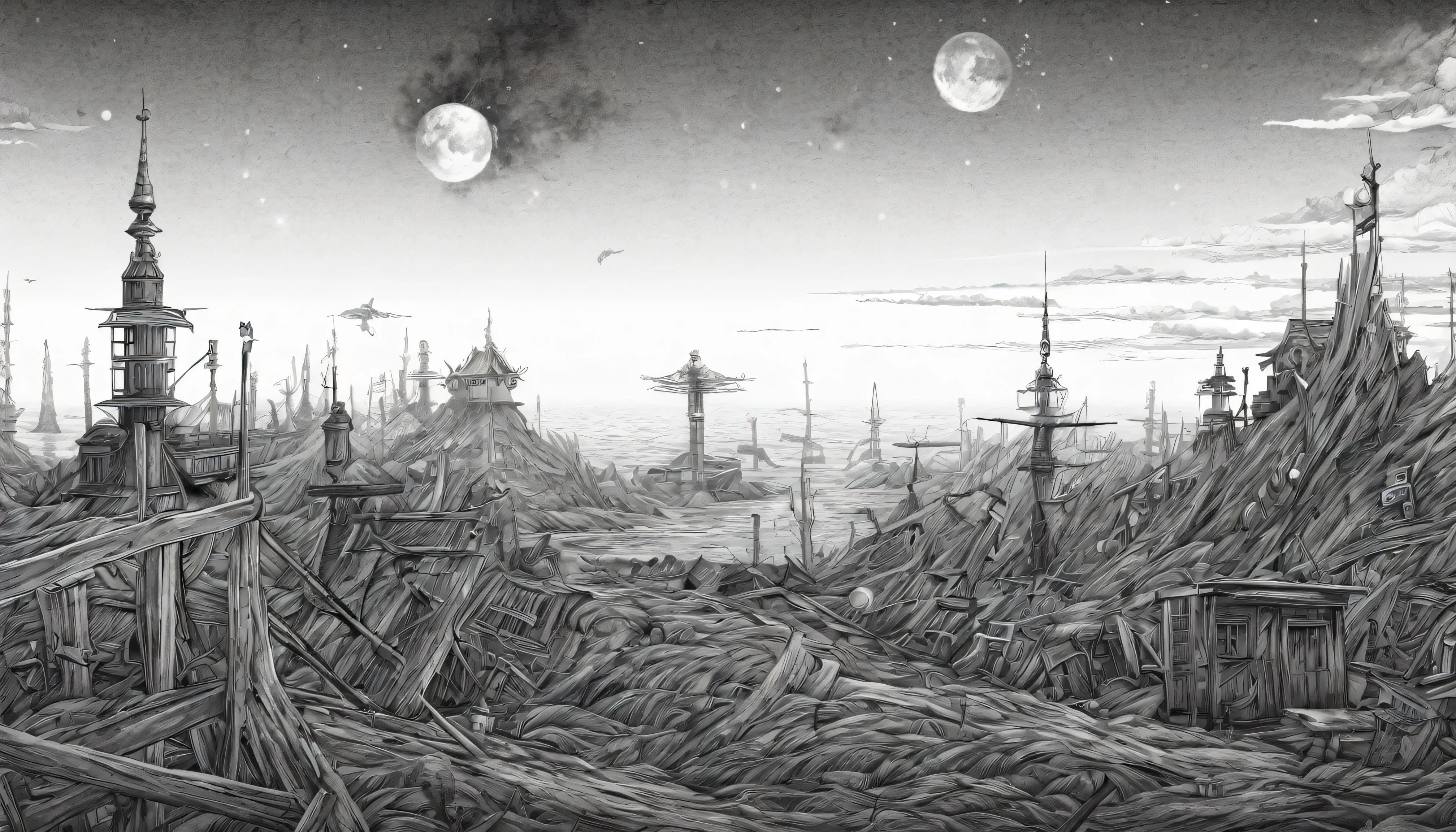 The end of the world、Pencil drawing style