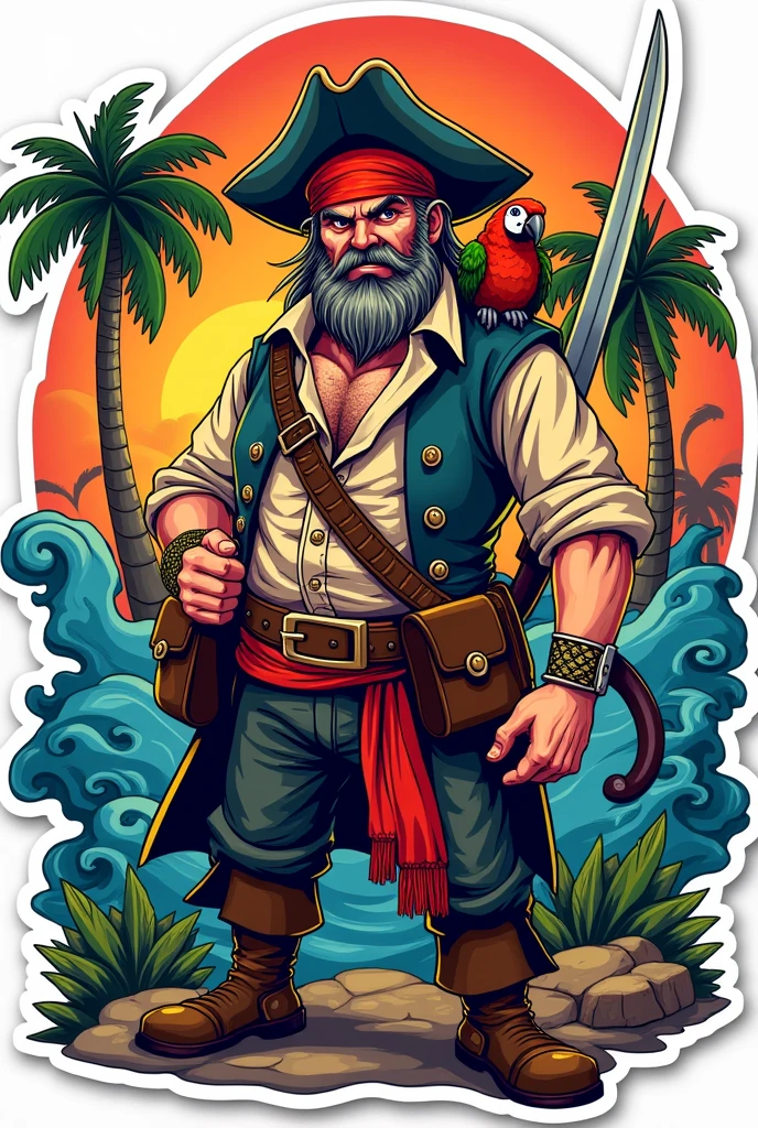 PIRATE STICKER PEGATINA