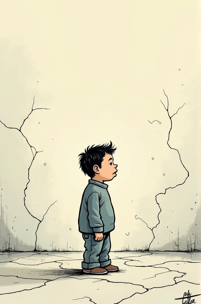 Breaking the silence on mental health, easy drawing, editorial cartooning style