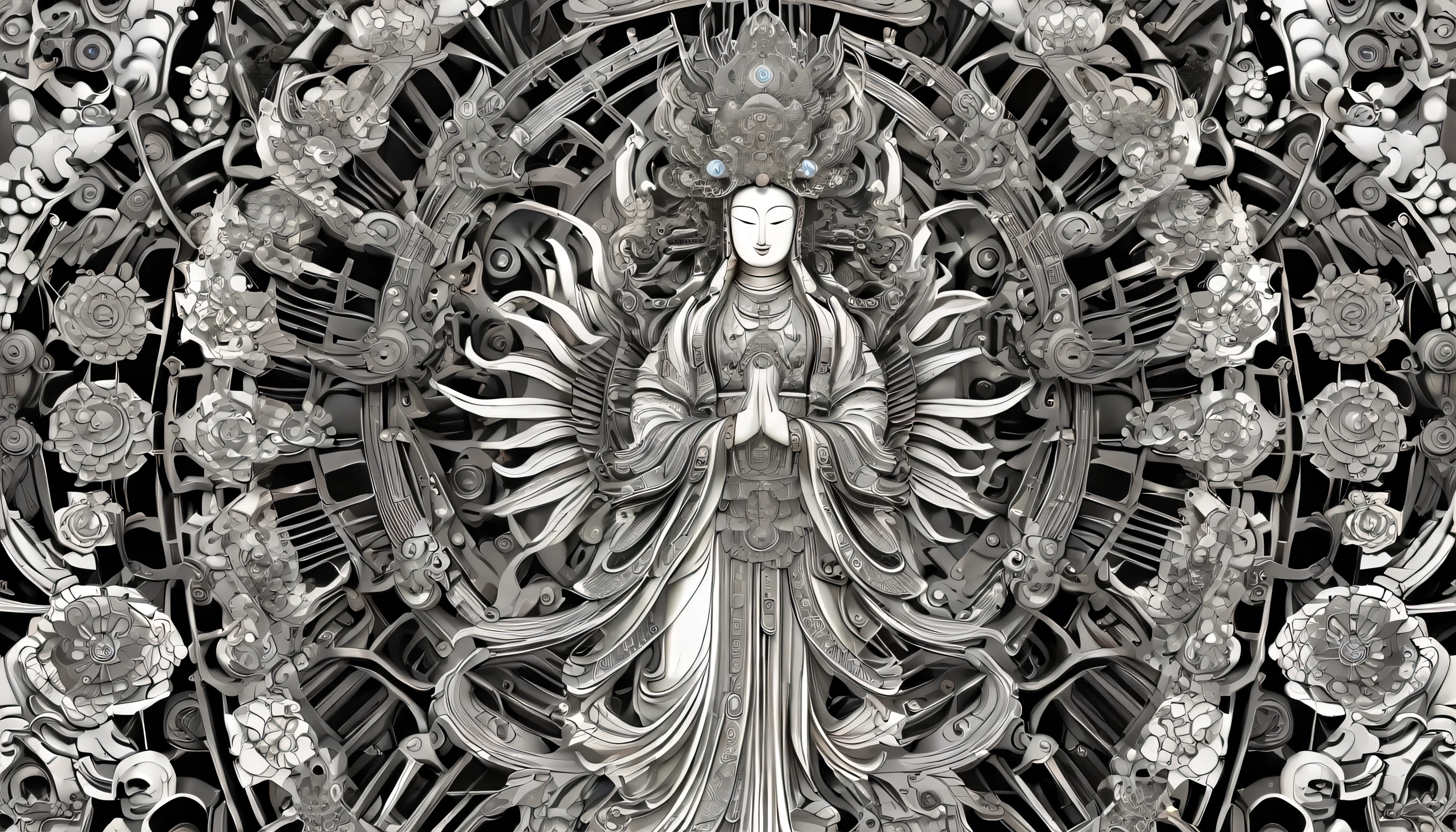 Thousand-Armed Kannon、Mechanical design style