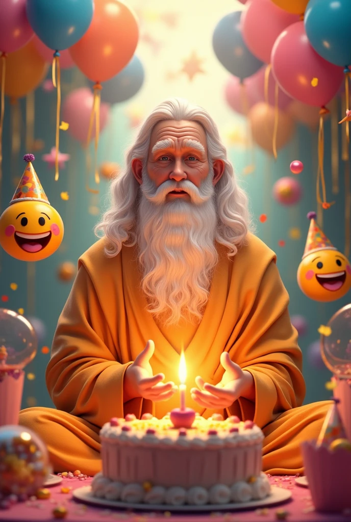 Happy birthday to the one who knows all the secrets! 🎉🥳 Grateful for the blessing of good health and happiness. 😊❤️
Generate an image with this text with emojis and show happiness