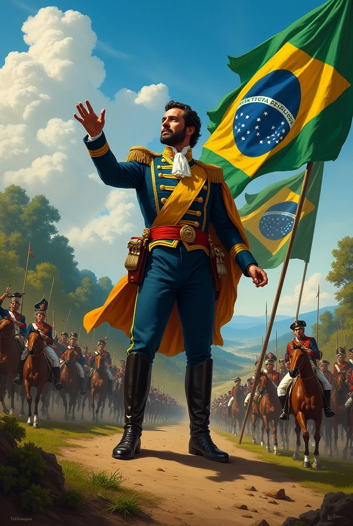 Drawing about the independence of Brazil