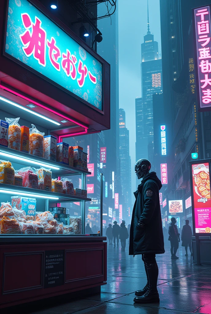 cyberpunk convenience store