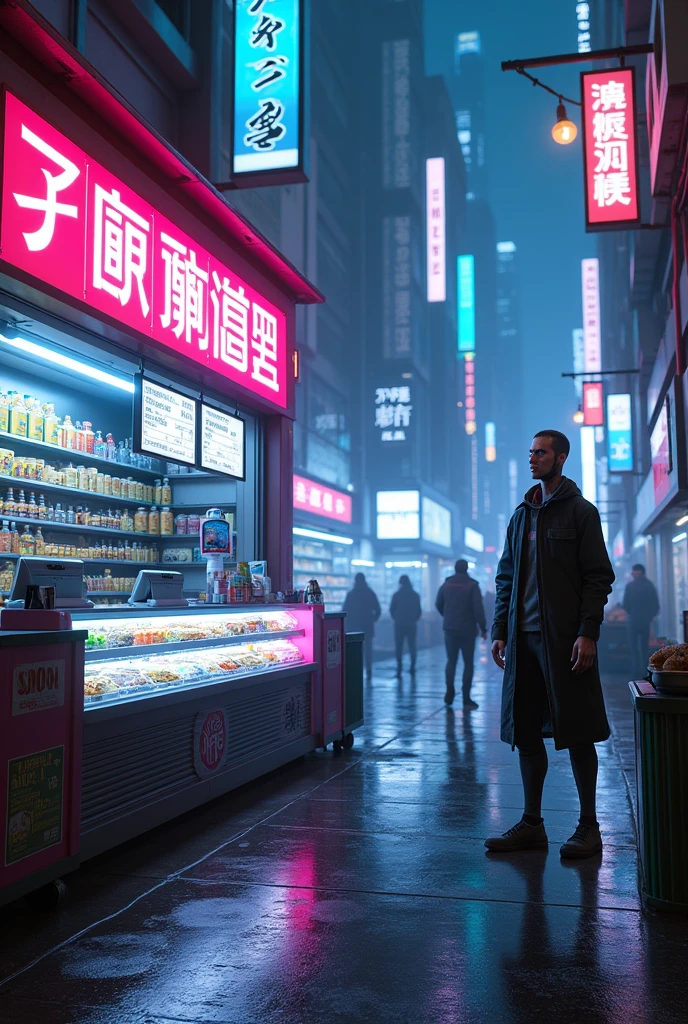 cyberpunk convenience store
