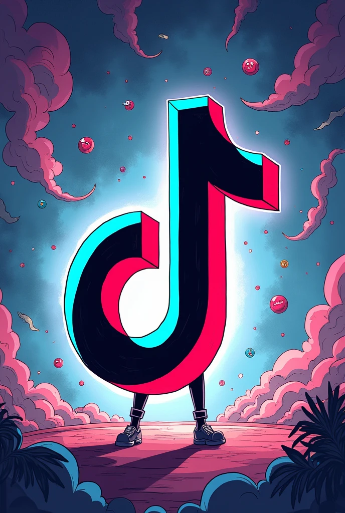 cartoon analysis affect tiktok logo 