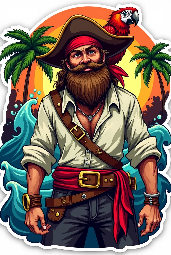 PIRATE STICKER PEGATINA