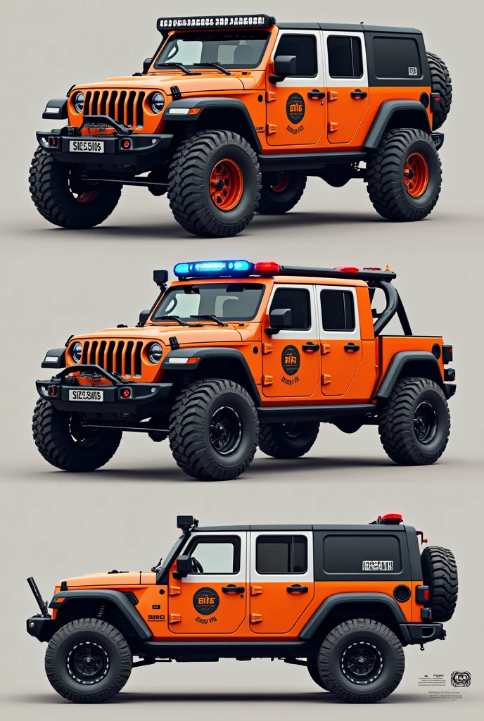 Make a rescue Vehicle for 'SIBC-Emergency Response Team' out of an 'Owner Type Jeep'