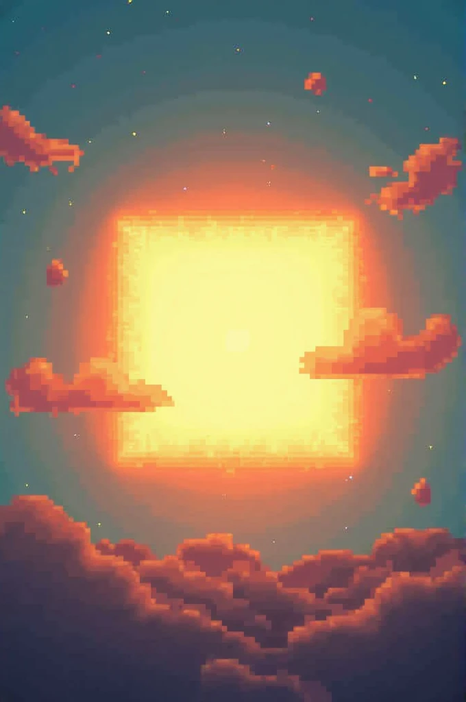 Square pixelated sun
