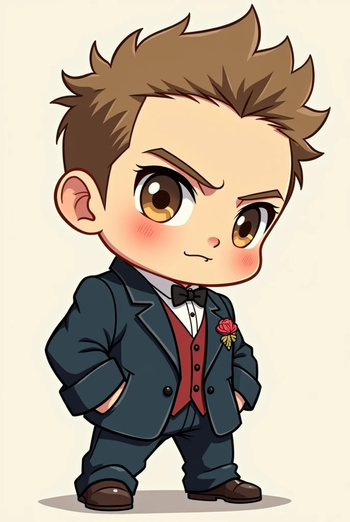 León Kennedy chibi con smoking