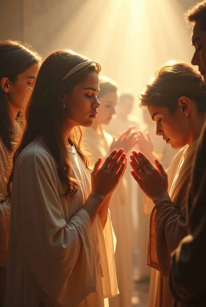 ultrarealistic prayer chain miracles chain of people praying!