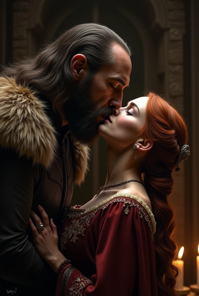 Sandor Clegane kisses Sansa Stark