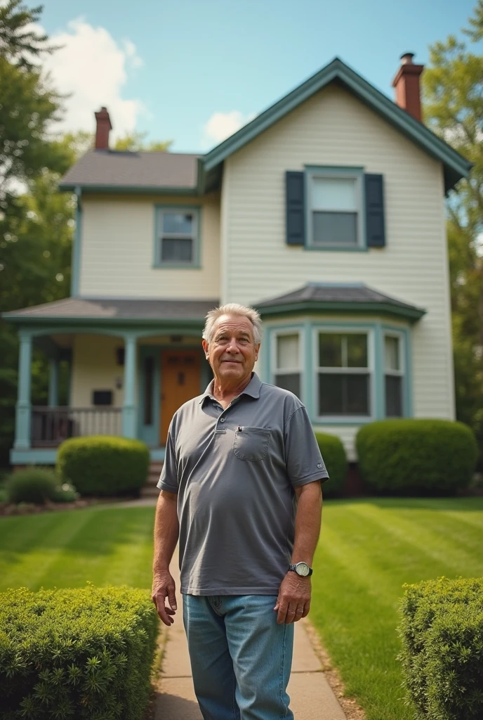 Make an image about a person who doesn&#39;t take care of electricity but has a nice house

