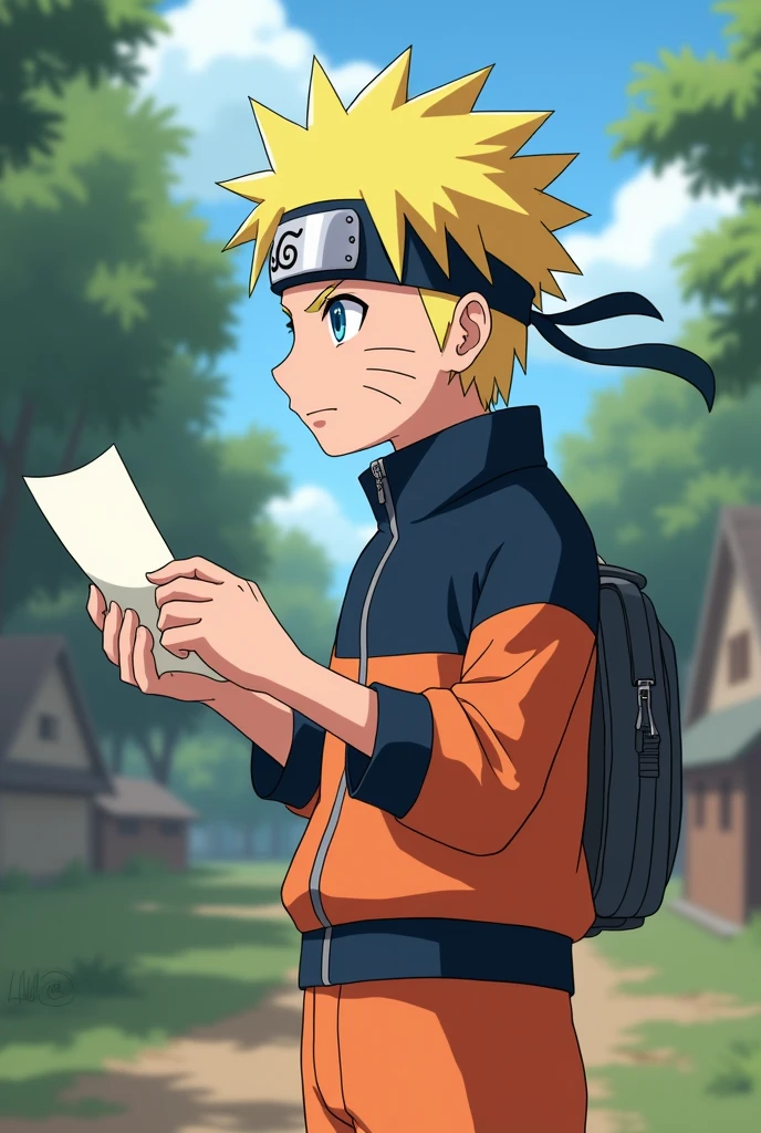 Naruto offering a letter R