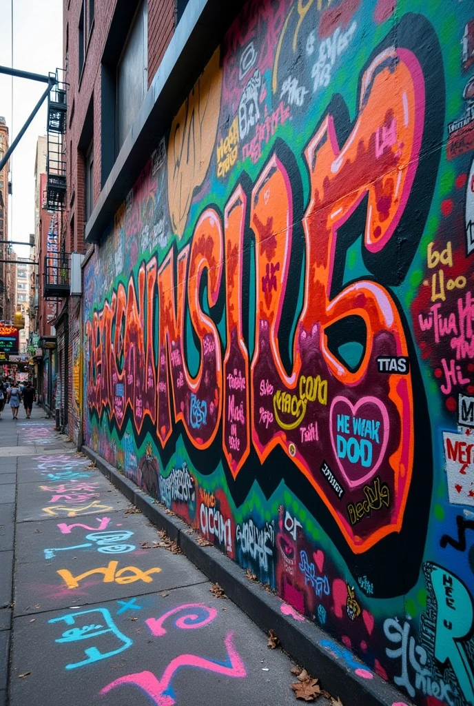 Graffite wall in new york