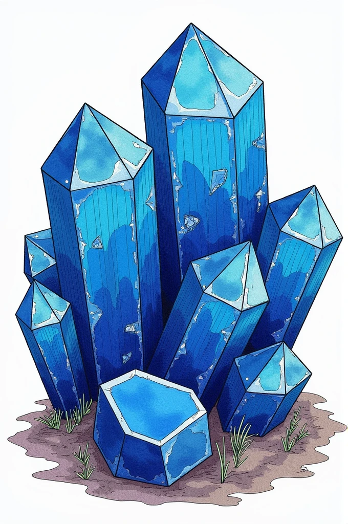 Coloring page of the mineral azurite