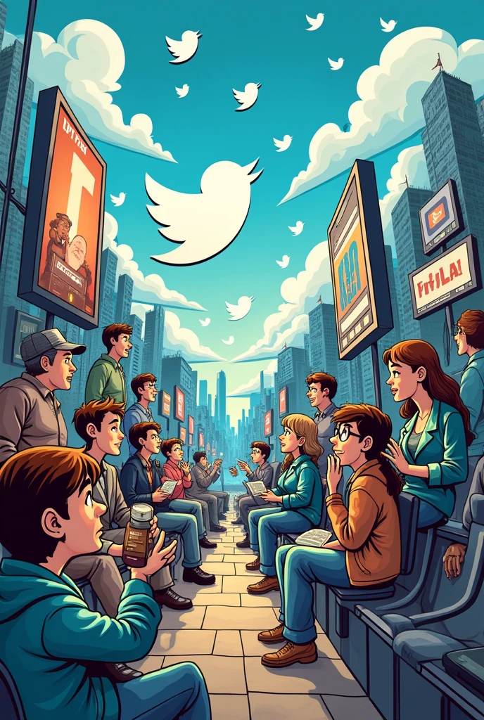 Cartoon analysis affecting  Twitter 