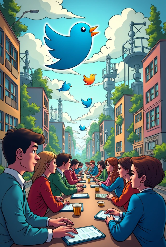 Cartoon analysis affecting Twitter