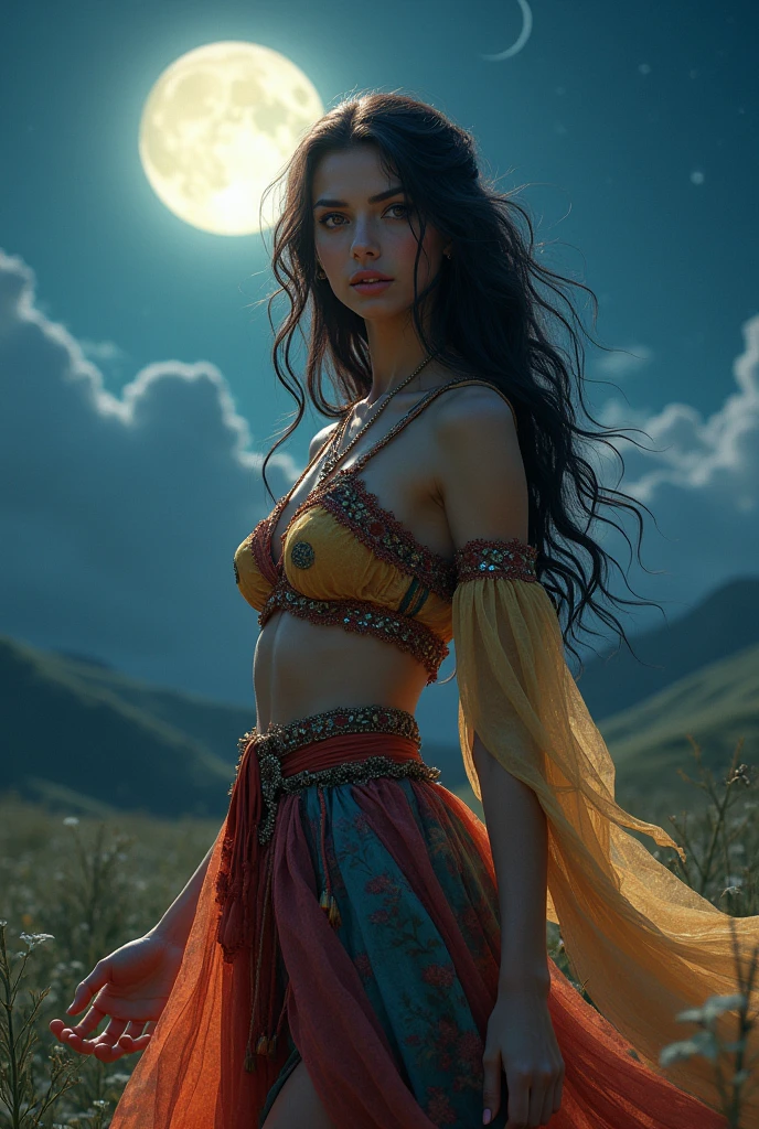 Gipsy in moon light
