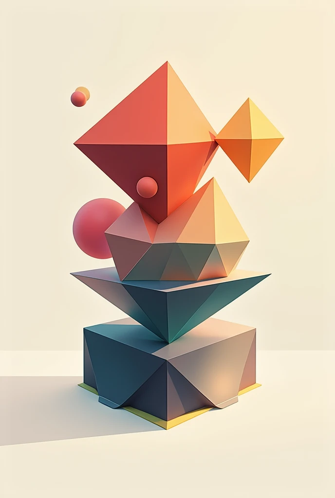 composition of geometric figures with unit characteristics, equilibrium, proportion and harmony of colors. All that based on design