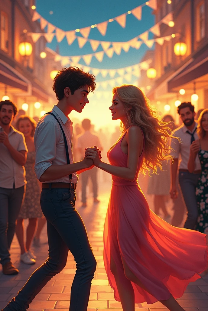 But on the way the young karau found a party and there he stayed to dance with the prettiest lady of the night., promising that he would only stay for a moment.
