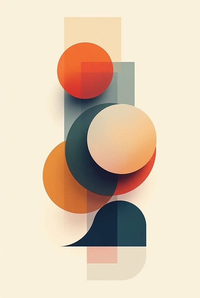 composition of geometric figures (SQUARE, circle and triangle) with unit characteristics, equilibrium, proportion and harmony of colors. All that based on design 