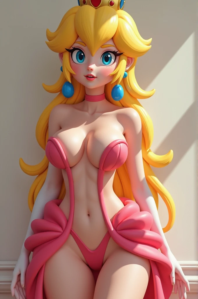Create Peach from Mario Bros naked and busty