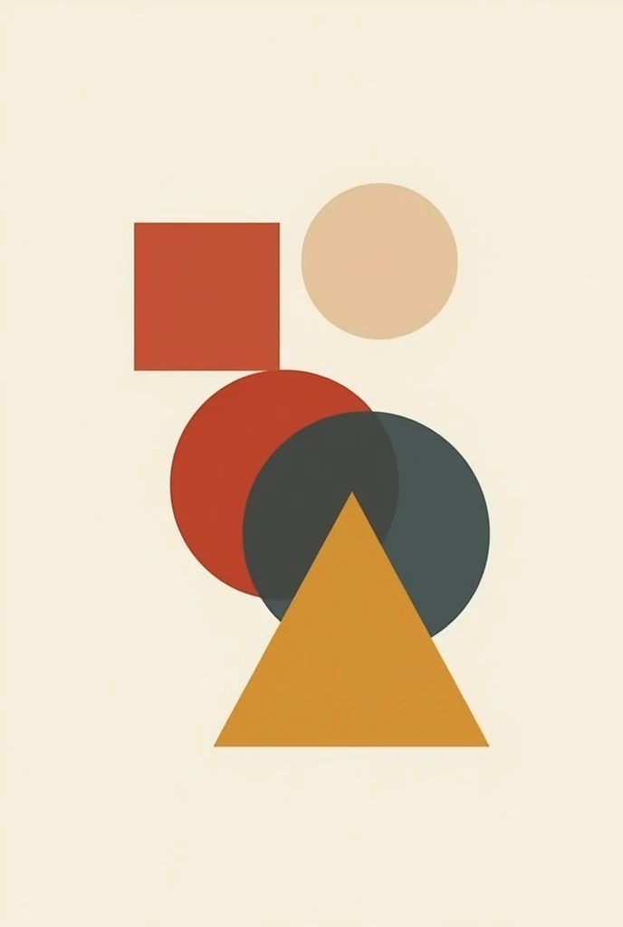 composition of geometric figures (SQUARE, circle and triangle) with unit characteristics, equilibrium, proportion and harmony of colors. All this based on design and the color wheel