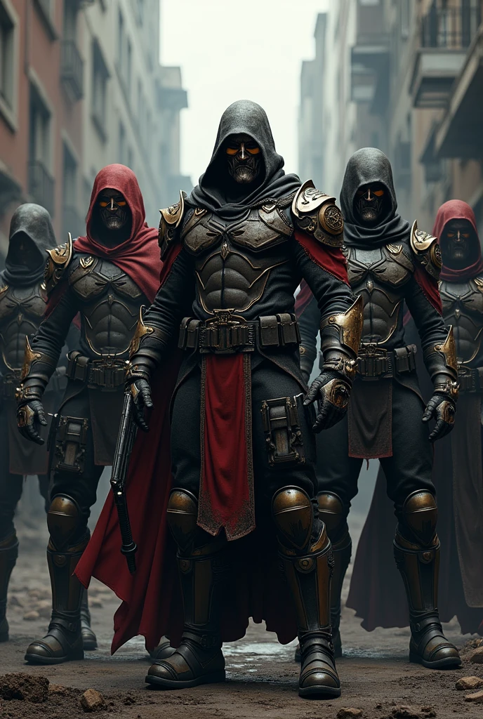 Recreate an image for my clan from the game blood strike it&#39;s called klz xfa, make several members all together super hard in 4k