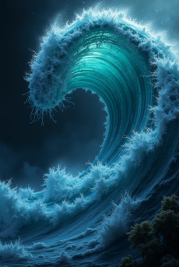 A transgenic wave with a DNA behind